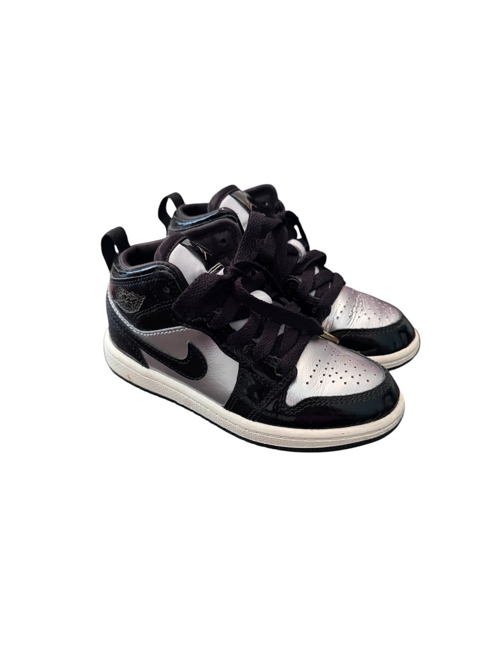 Nike Jordan Mid SE Toddler Boys Black/Metallic Silver Shoes